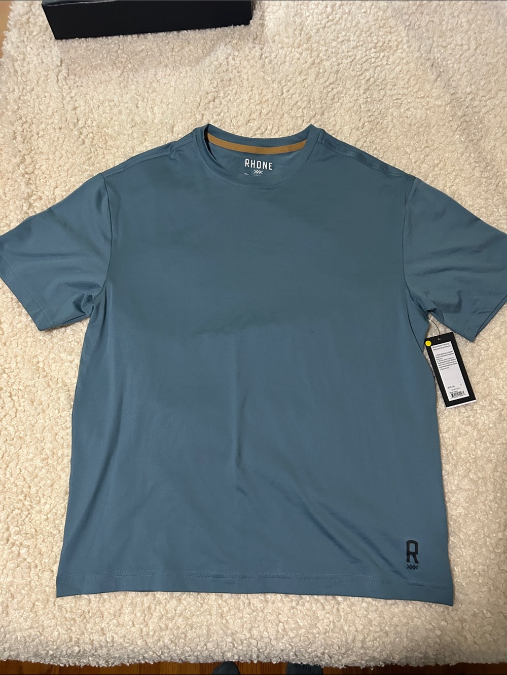 RHONE Men's Short Sleeve Crew Tee in Slate Blue Stone